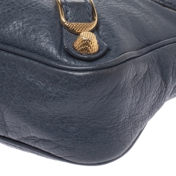 Pre Owned Balenciaga Bleu Mineral Leather Hip Shoulder Bag