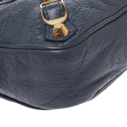 Pre Owned Balenciaga Bleu Mineral Leather Hip Shoulder Bag