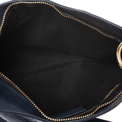 Pre Owned Balenciaga Bleu Mineral Leather Hip Shoulder Bag