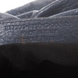 Pre Owned Balenciaga Bleu Mineral Leather Hip Shoulder Bag