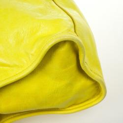 Pre Owned  Balenciaga Yellow Lambskin Leather Giant 21 Gold City Bag