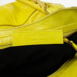 Pre Owned  Balenciaga Yellow Lambskin Leather Giant 21 Gold City Bag