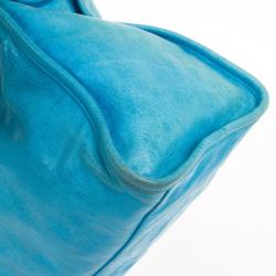 Pre Owned  Balenciaga Turquoise Lambskin Leather Giant 21 Gold City Bag