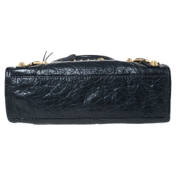 Pre Owned Balenciaga Anthracite Leather RGH Mini City Bag 