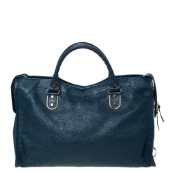 Pre Owned Balenciaga Deep Green Leather RGH City Bag