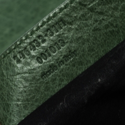Balenciaga Vert Poker Lambskin Leather Folk Messenger Bag