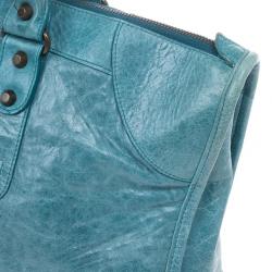 Pre Owned Balenciaga Blue Lambskin Classic Work