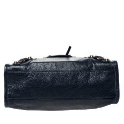 Pre Owned Balenciaga Bleu Obscur Leather Mini RGH City Bag