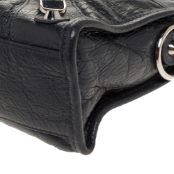 Pre Owned  Balenciaga Grey Leather Mini Classic Edge City Bag