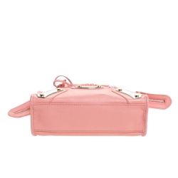 Pre Owned Balenciaga Rose Bonbon Leather SH Metal Plate Tote