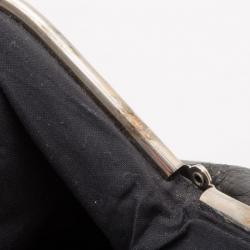 مملوكة مسبقًا Balenciaga Black Leather Folding Framed Purse