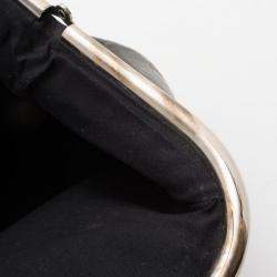 مملوكة مسبقًا Balenciaga Black Leather Folding Framed Purse