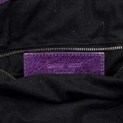 مملوكة مسبقًا Balenciaga Purple Lambskin Giant Covered Pompon