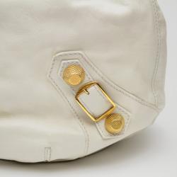 Pre Owned Balenciaga Giant 12 Rose Gold Mini Pompon Gris Tarmac Handbag