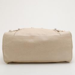 Pre Owned Balenciaga Praline Lambskin Leather Giant Midday Bag
