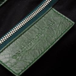 مملوكة مسبقًا Balenciaga Forest Green Giant Silver Work bag