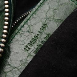 مملوكة مسبقًا Balenciaga Forest Green Giant Silver Work bag