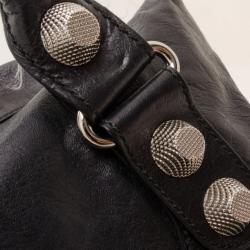 مملوكة مسبقًا Balenciaga Giant Silver Black Leather Velo