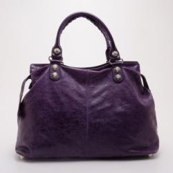 مملوكة مسبقًا Balenciaga Purple Giant Silver Velo Bag