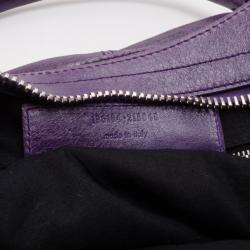 مملوكة مسبقًا Balenciaga Purple Giant Silver Velo Bag