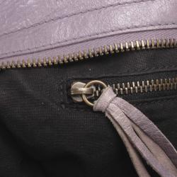 Pre Owned Balenciaga Purple Leather Motocross Classic City Satchel bag