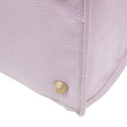 Pre Owned حقيبة بالنسياغا جاينت 12 غولد ورك سيتي جلد وردي