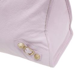 Pre Owned حقيبة بالنسياغا جاينت 12 غولد ورك سيتي جلد وردي