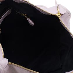 Pre Owned حقيبة بالنسياغا جاينت 12 غولد ورك سيتي جلد وردي