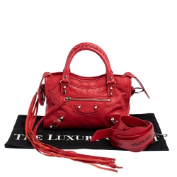 Balenciaga Sang Leather Mini Classic City Tote