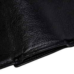 Pre Owned Balenciaga Black Leather Carry Graffiti Wallet