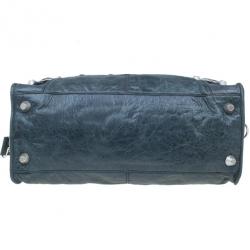 Pre Owned حقيبة بالنسيياغا بارت تايم جلد خروف رمادي وسط