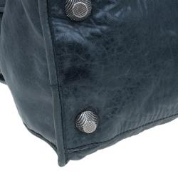 Pre Owned حقيبة بالنسيياغا بارت تايم جلد خروف رمادي وسط