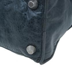 Pre Owned حقيبة بالنسيياغا بارت تايم جلد خروف رمادي وسط