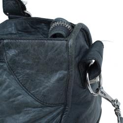 Pre Owned حقيبة بالنسيياغا بارت تايم جلد خروف رمادي وسط