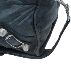 Pre Owned حقيبة بالنسيياغا بارت تايم جلد خروف رمادي وسط