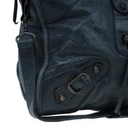 Pre Owned Balenciaga Green Leather Medium Part Time Bag