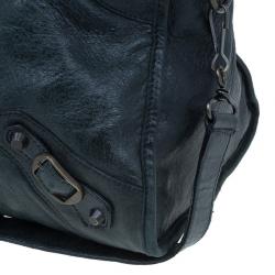 Pre Owned Balenciaga Green Leather Medium Part Time Bag