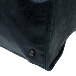 Pre Owned Balenciaga Green Leather Medium Part Time Bag