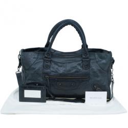 Pre Owned Balenciaga Green Leather Medium Part Time Bag