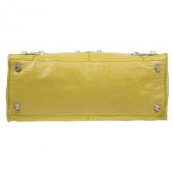 Pre Owned حقيبة بالنسياغا جاينت 22 جولد سيتي جلد عجل أصفر