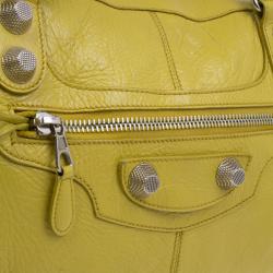 Pre Owned حقيبة بالنسياغا جاينت 22 جولد سيتي جلد عجل أصفر