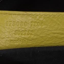 Pre Owned حقيبة بالنسياغا جاينت 22 جولد سيتي جلد عجل أصفر