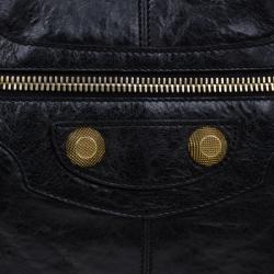 Pre Owned حقيبة بالنسيياغا جلد عجل أسود كبيرة للعمل