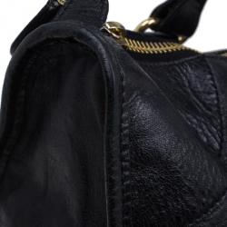 Pre Owned حقيبة بالنسيياغا جلد عجل أسود كبيرة للعمل