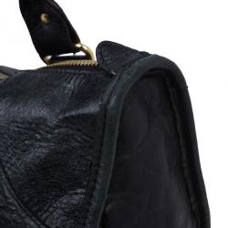 Pre Owned حقيبة بالنسيياغا جلد عجل أسود كبيرة للعمل