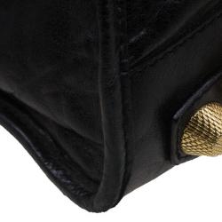 Pre Owned حقيبة بالنسيياغا جلد عجل أسود كبيرة للعمل