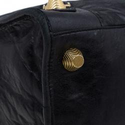 Pre Owned حقيبة بالنسيياغا جلد عجل أسود كبيرة للعمل