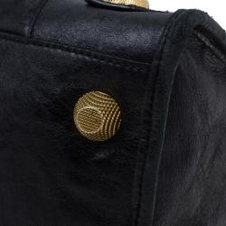 Pre Owned حقيبة بالنسيياغا جلد عجل أسود كبيرة للعمل