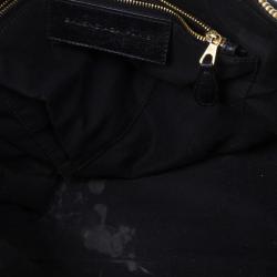 Pre Owned حقيبة بالنسيياغا جلد عجل أسود كبيرة للعمل