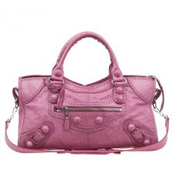 Pre Owned حقيبة عمل بالنسياغا جاينت بروجز وردي للعمل